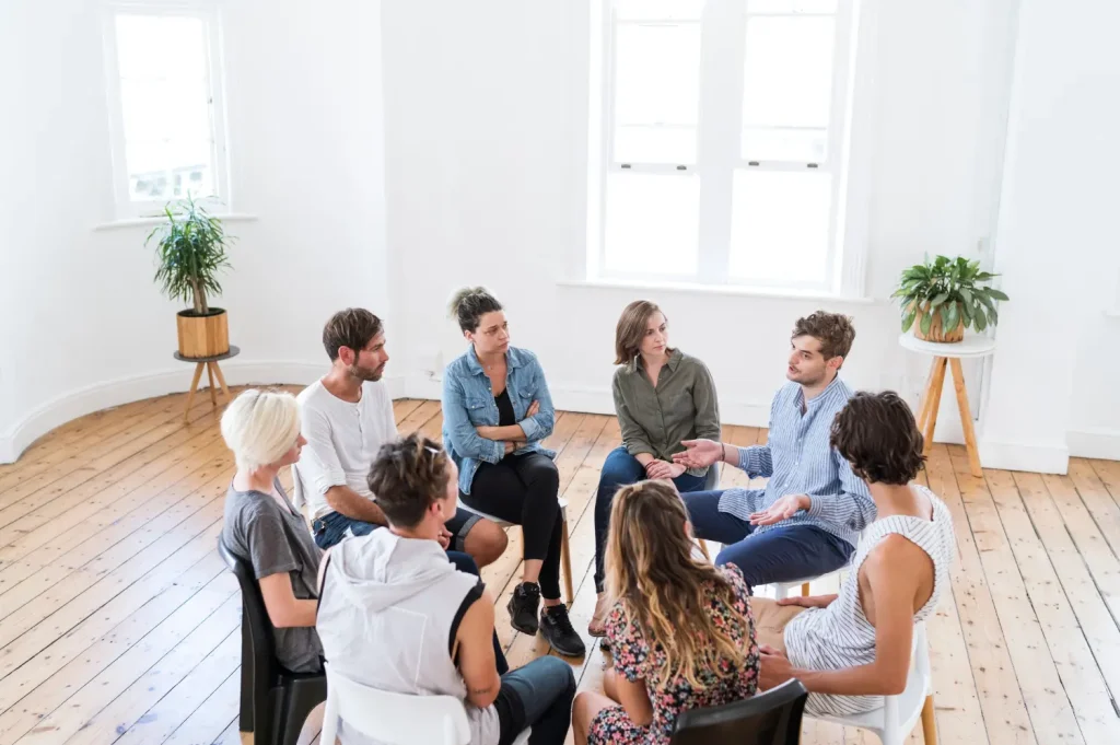Alcohol rehabs provide group therapy sessions for peer support during addiction recovery.