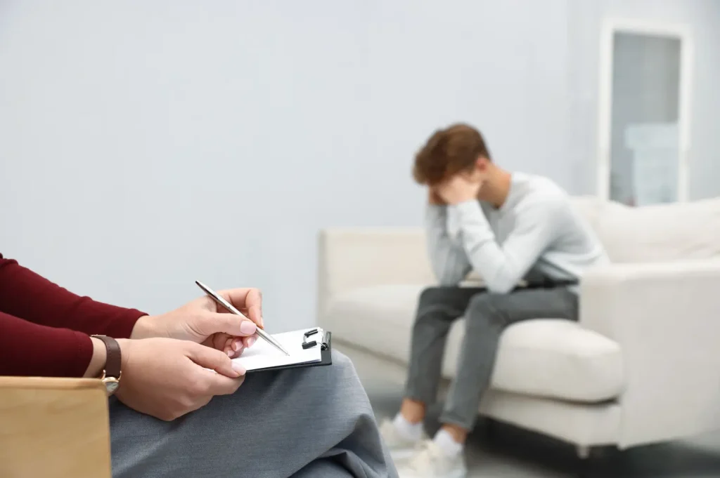 Treatment center options include one-on-one therapy for individuals struggling with addiction and mental health.